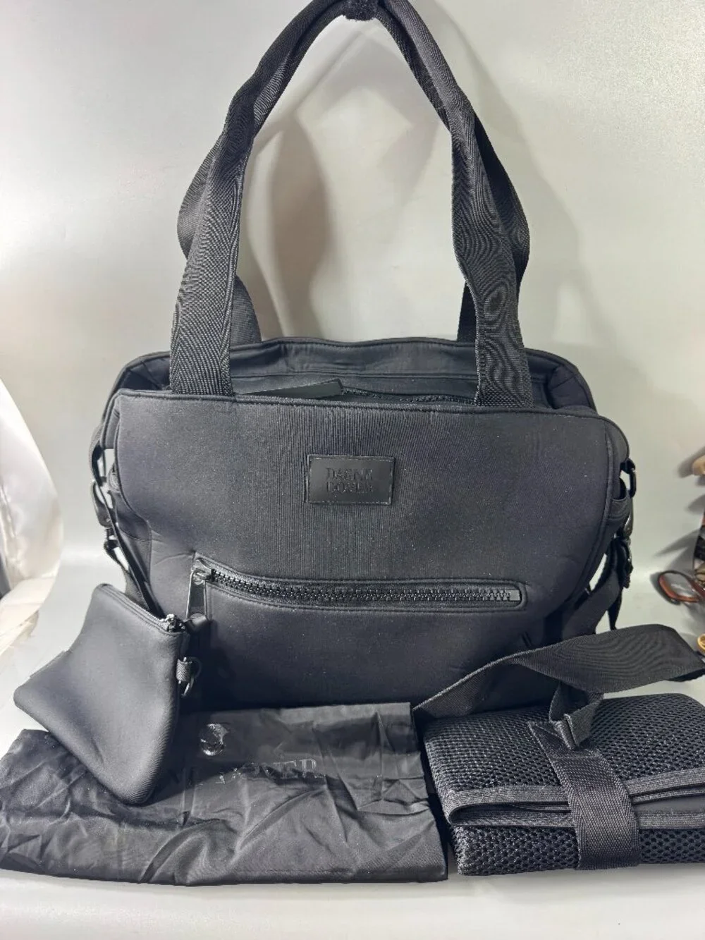 Dagne Dover Large Wade Diaper Tote, black